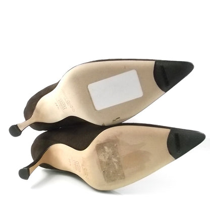 Jimmy Choo Suede Tall Stretch Boots 38.5 Brown 5 of 7