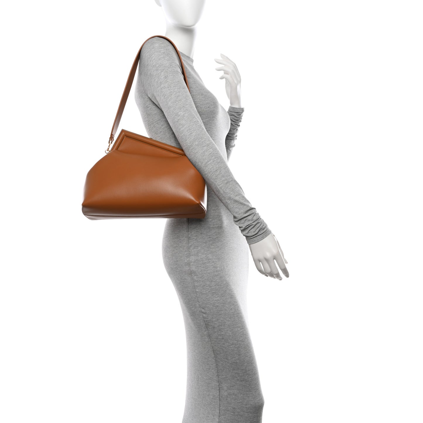 Shiny Nappa Medium Fendi First Caramello