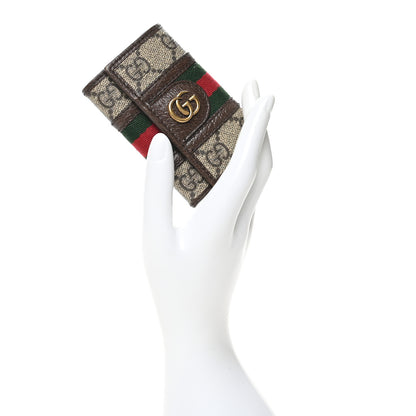 Gucci GG Supreme Monogram Web Ophidia 6 Key Holder Case Beige New Acero 2 of 7