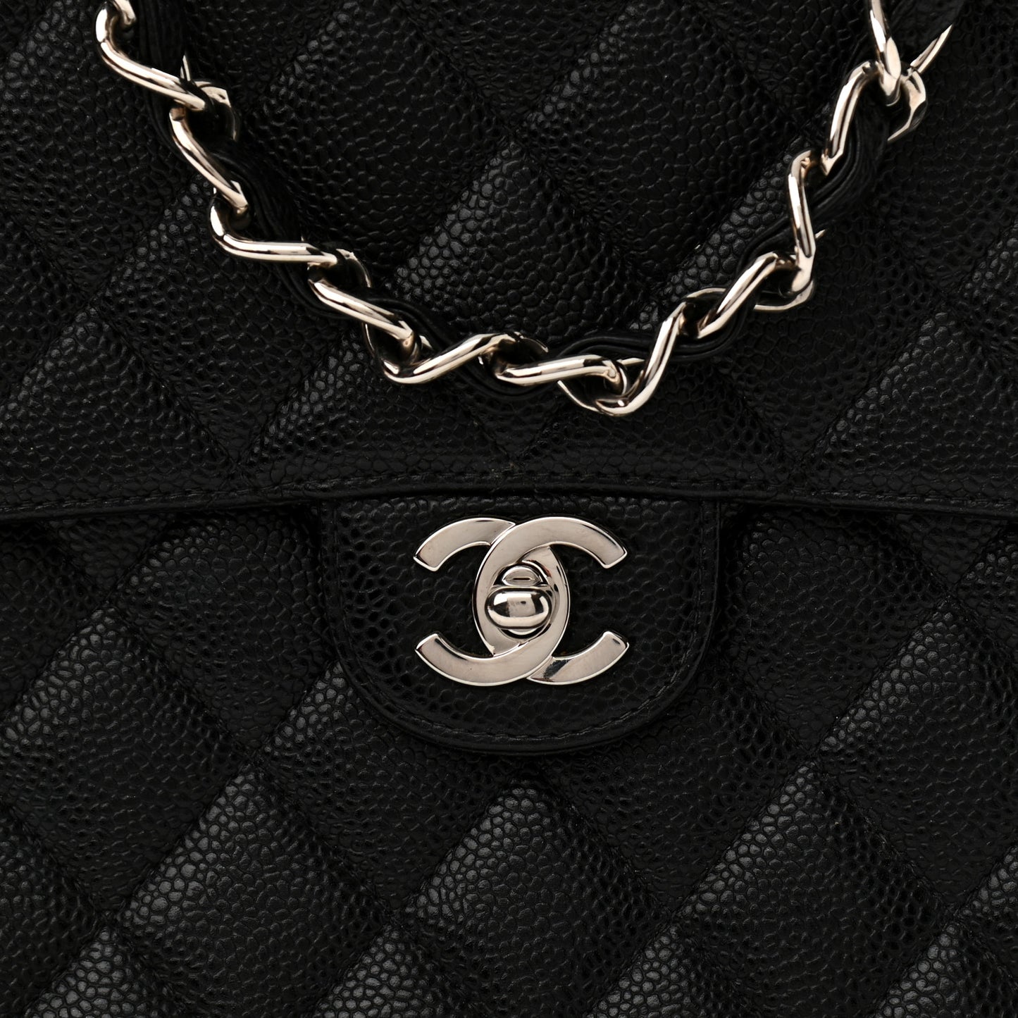 Caviar Quilted Jumbo Single Flap Black