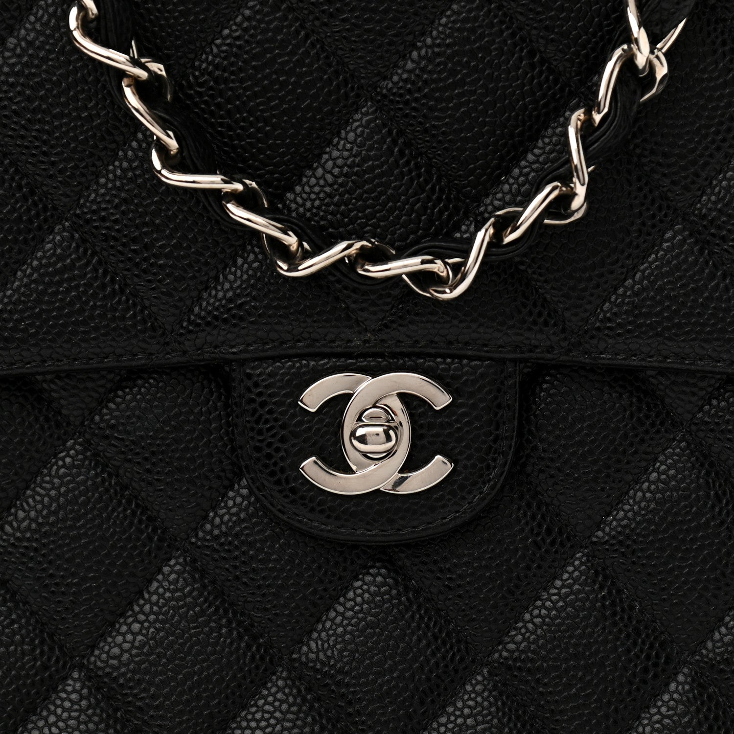 Chanel Caviar Quilted Jumbo Single Flap Black 8 of 10