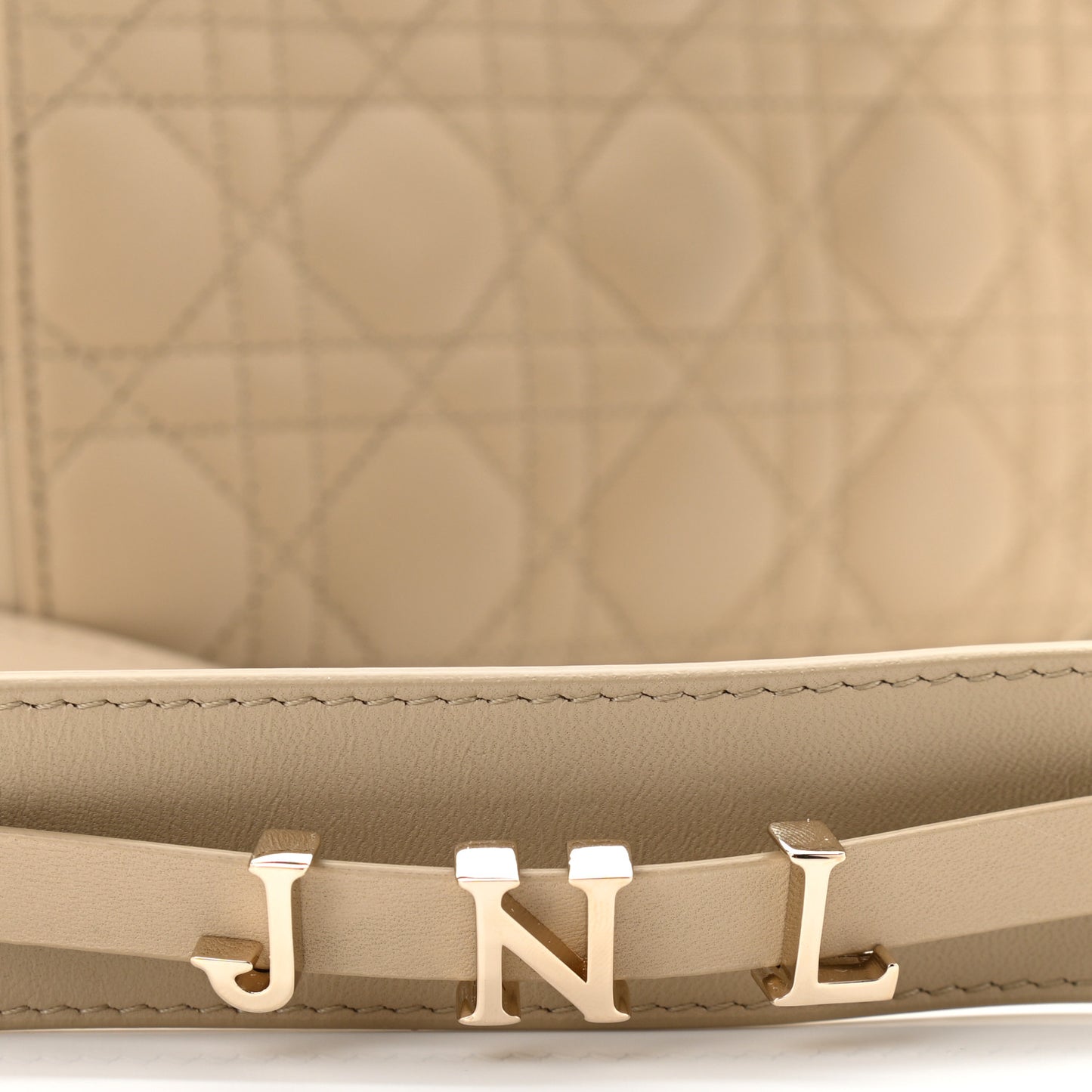 Calfskin Cannage Small My ABCDior Lady Dior Beige