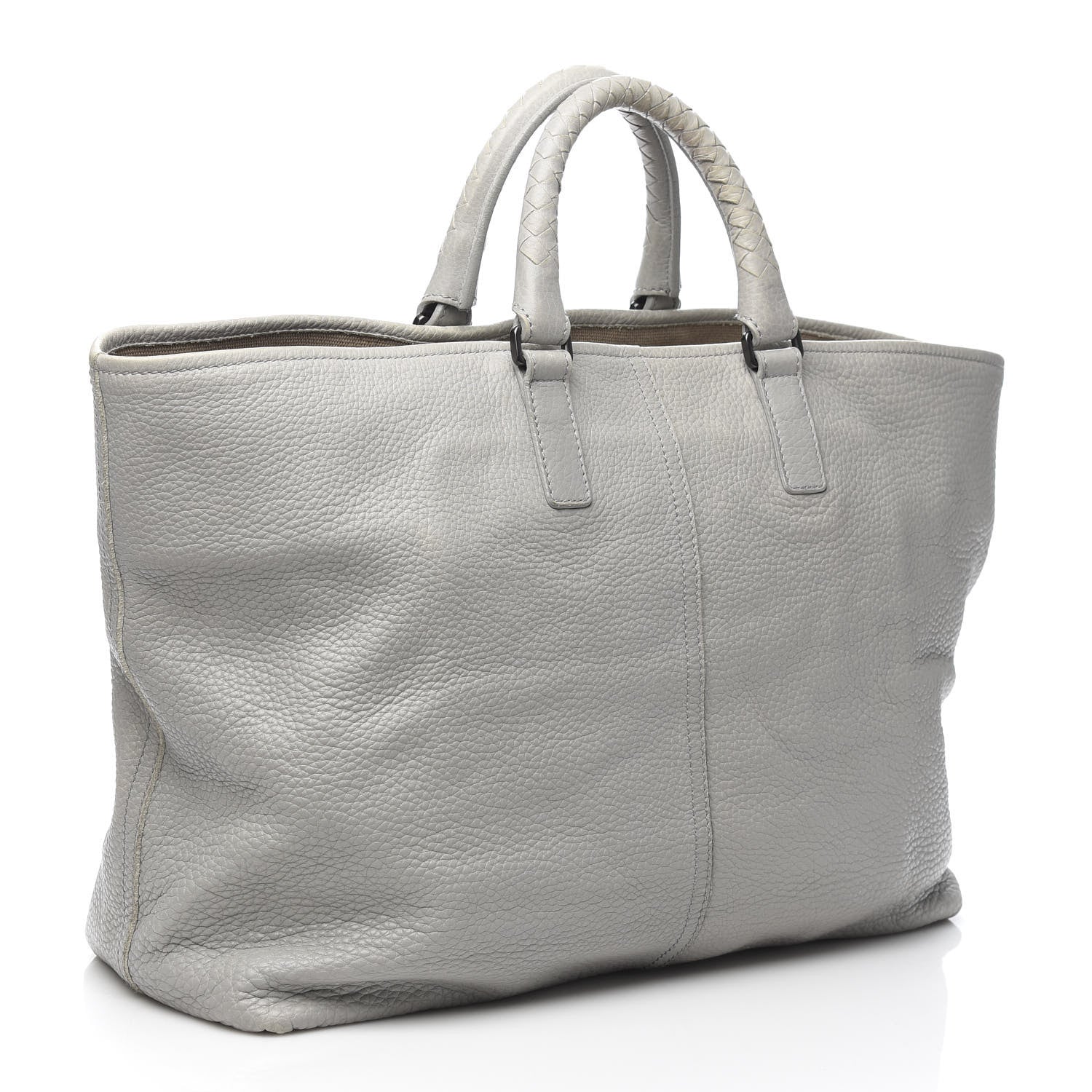 Bottega Veneta Cervo Deerskin Shopping Tote Light Grey 3 of 11
