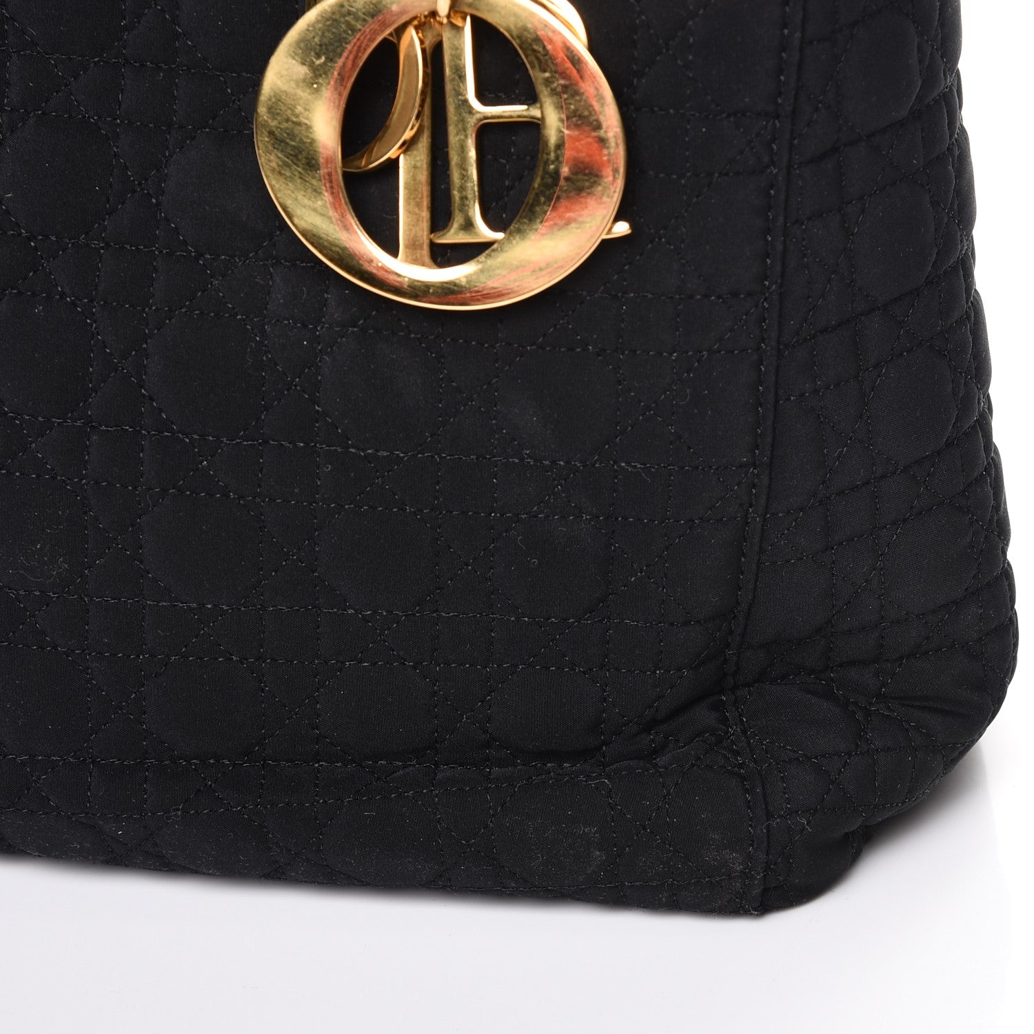 Christian Dior Nylon Cannage Medium Lady Dior Black 10 of 16