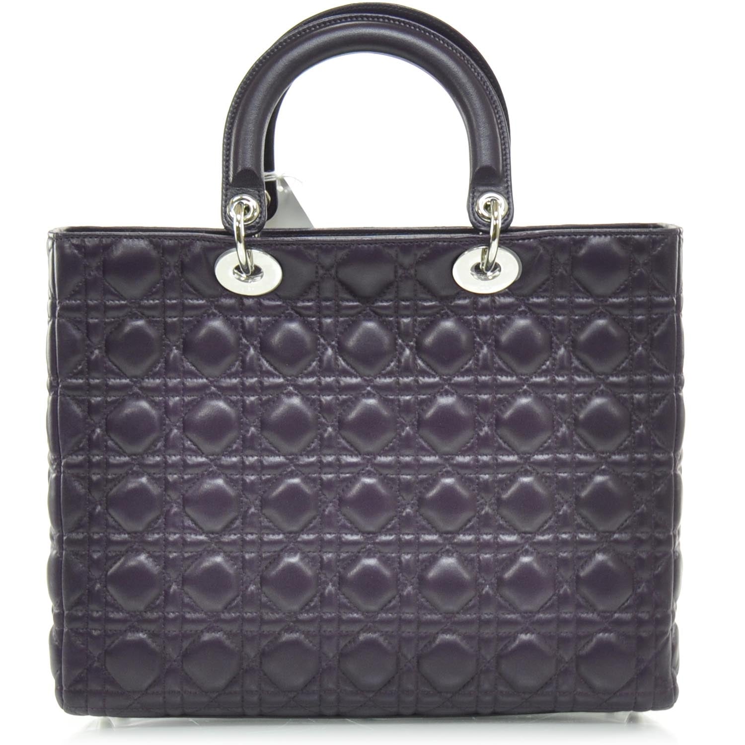 Christian Dior Lambskin Cannage Large Lady Dior Amaranth 4 of 8