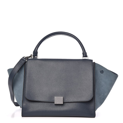 Celine Drummed Calfskin Suede Medium Trapeze Orage 1 of 8