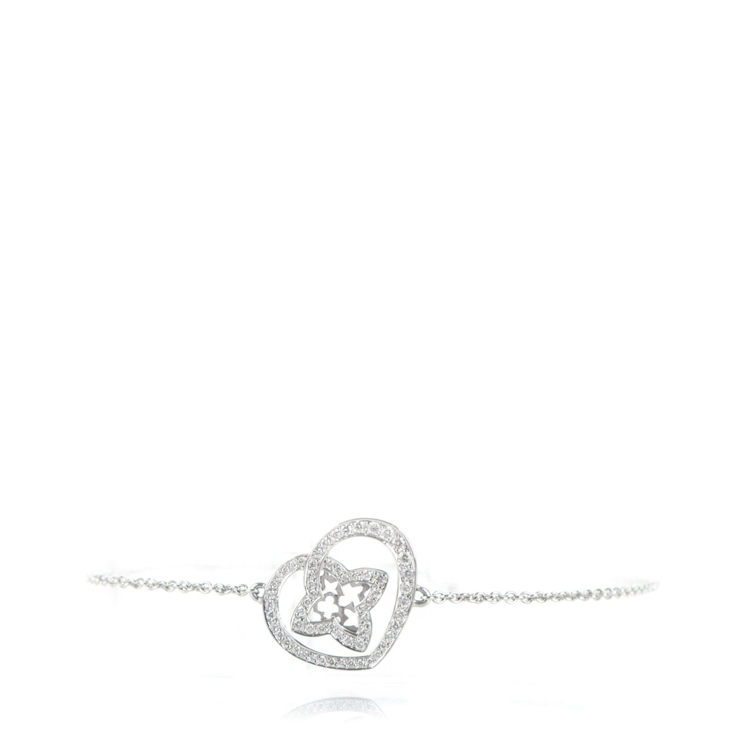 18K White Gold Diamond Coeur Bracelet