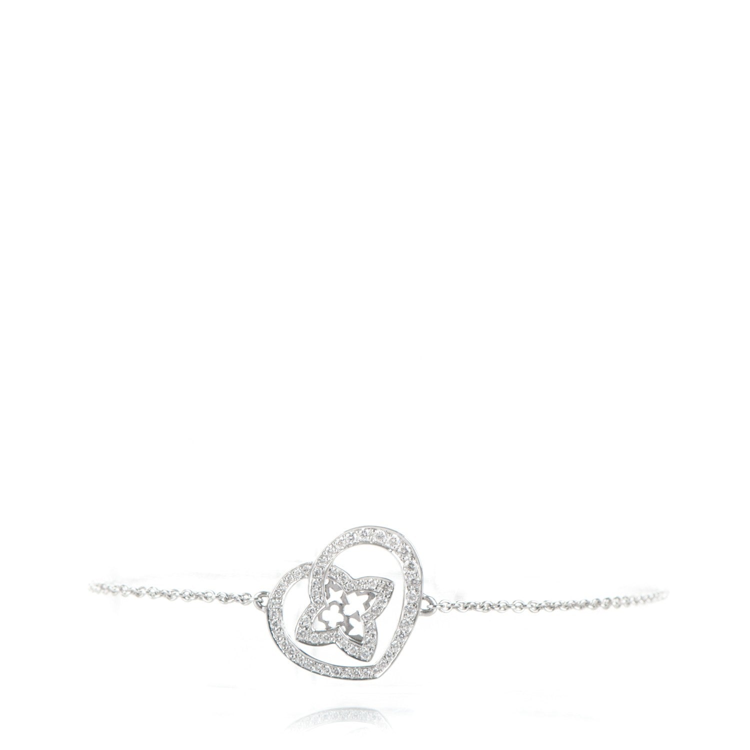 Louis Vuitton 18K White Gold Diamond Coeur Bracelet 1 of 6
