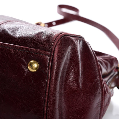 Miu Miu Vitello Shine Double Zip Tote Amaranth 14 of 18