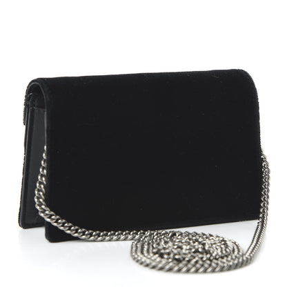 Gucci Velvet Super Mini Dionysus Shoulder Bag Black 3 of 9