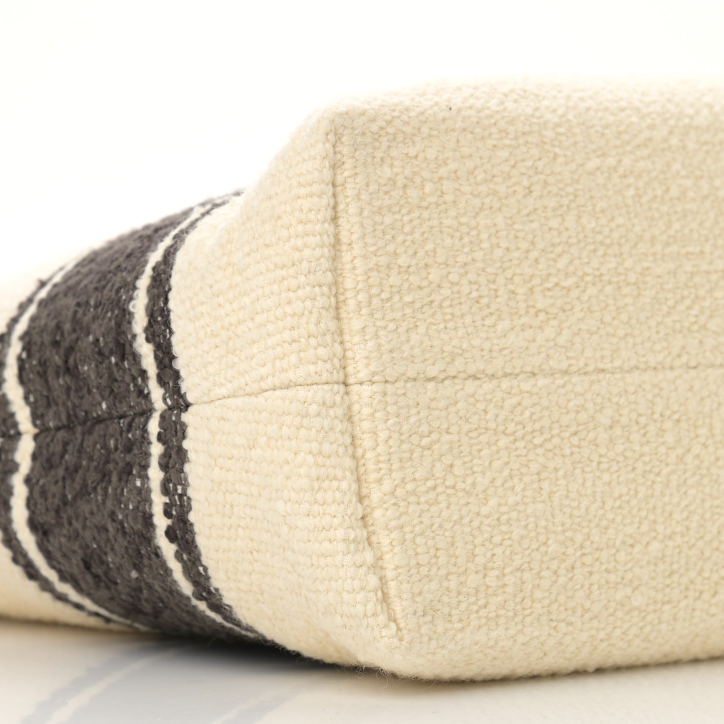 Plein Soleil Textile Calfskin Horizontal Cabas Natural Tan Black