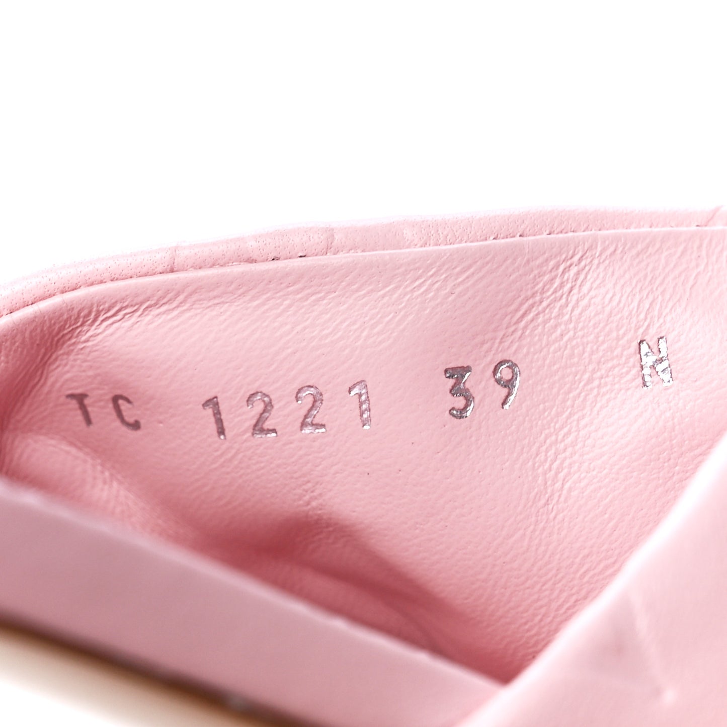 Lambskin Embossed Monogram Revival Flat Mules 39 Rose Clair