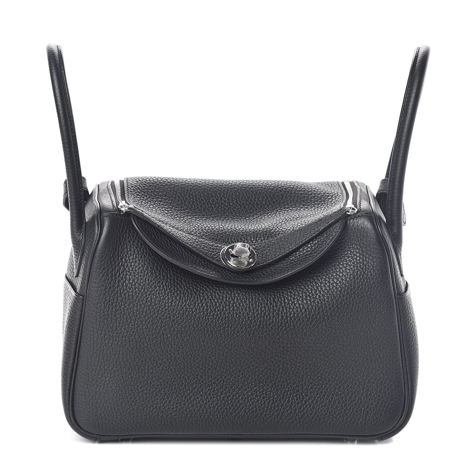 Hermes Taurillon Clemence Lindy 26 Black 1 of 11