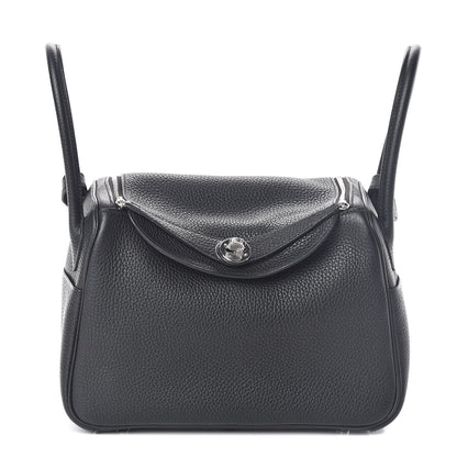 Hermes Taurillon Clemence Lindy 26 Black 1 of 11