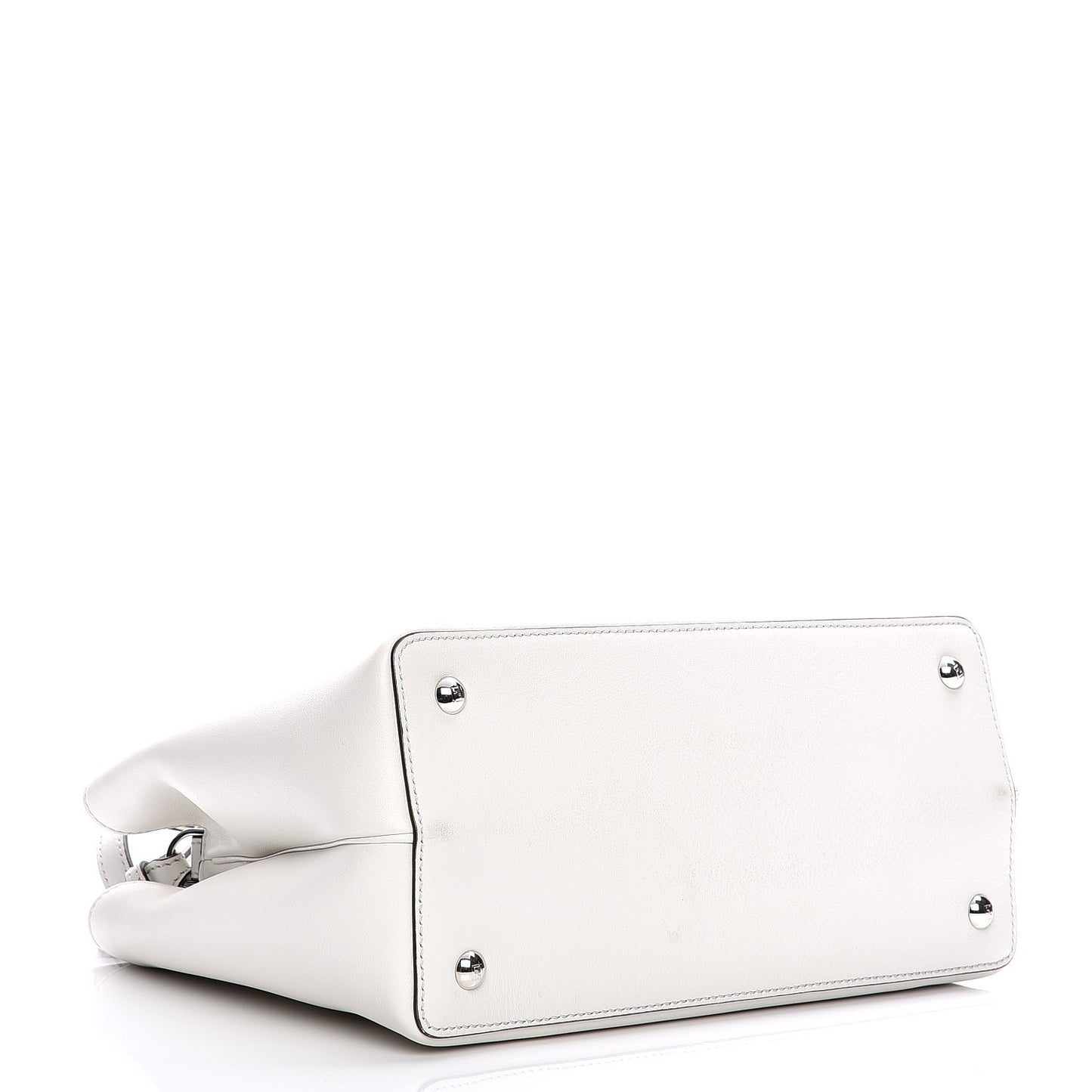 Calfskin PVC Flower Studs Petite 2Jours Tote White Ice Multicolor
