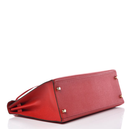 Hermes Epsom Kelly Sellier 32 Rouge Casaque 6 of 37