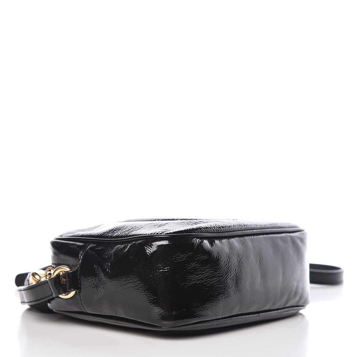 Soft Patent Small Soho Disco Bag Black