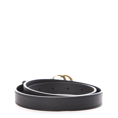 Gucci Calfskin Double G 20mm Belt 80 32 Black 3 of 7