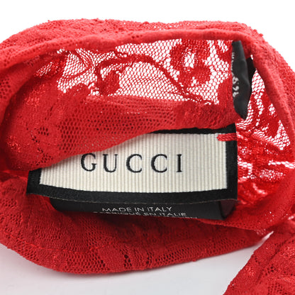 Gucci Lace Gloves 8.5 Red 3 of 5