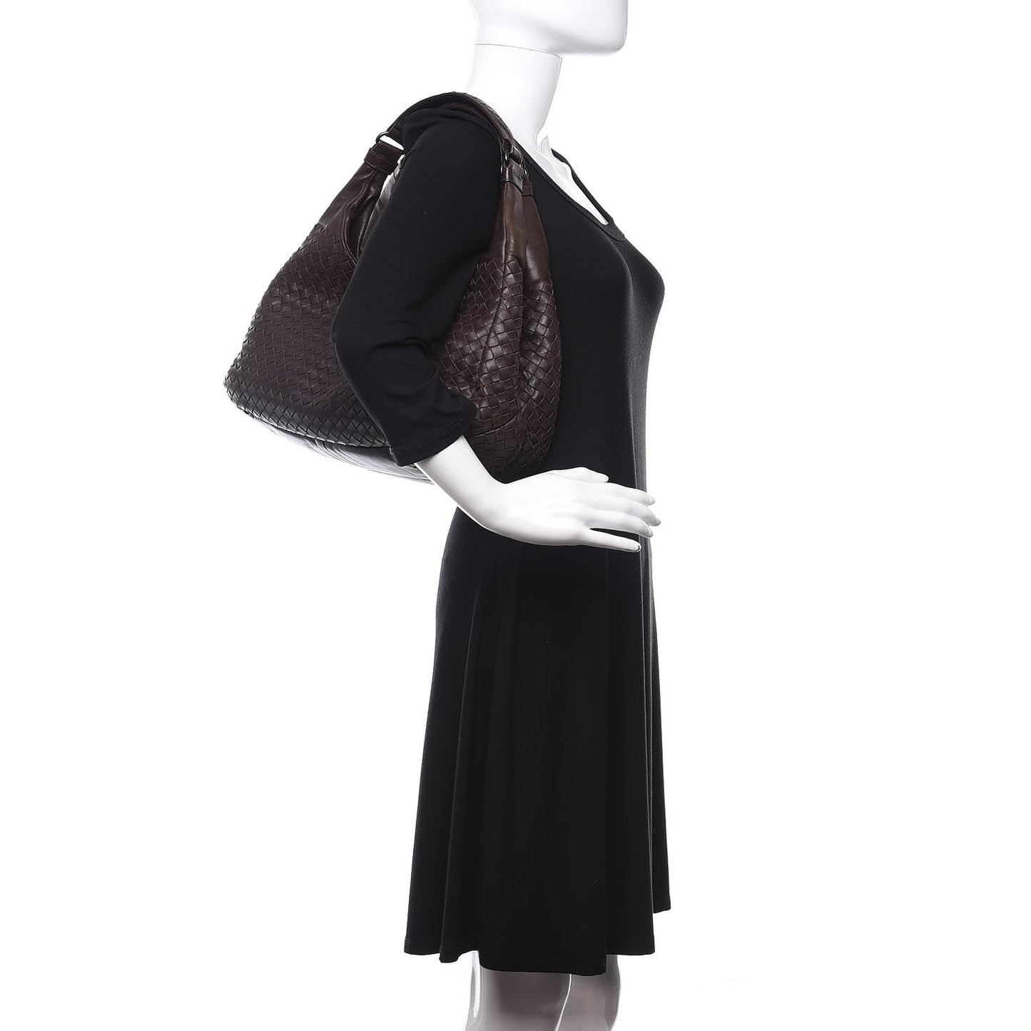 Nappa Intrecciato Medium Campana Ebano