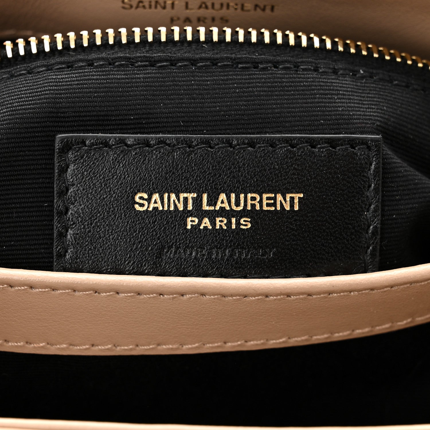Saint Laurent Calfskin Y Quilted Monogram Toy Loulou Crossbody Bag Dark Beige 6 of 10