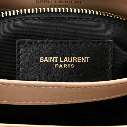 Saint Laurent Calfskin Y Quilted Monogram Toy Loulou Crossbody Bag Dark Beige 6 of 10