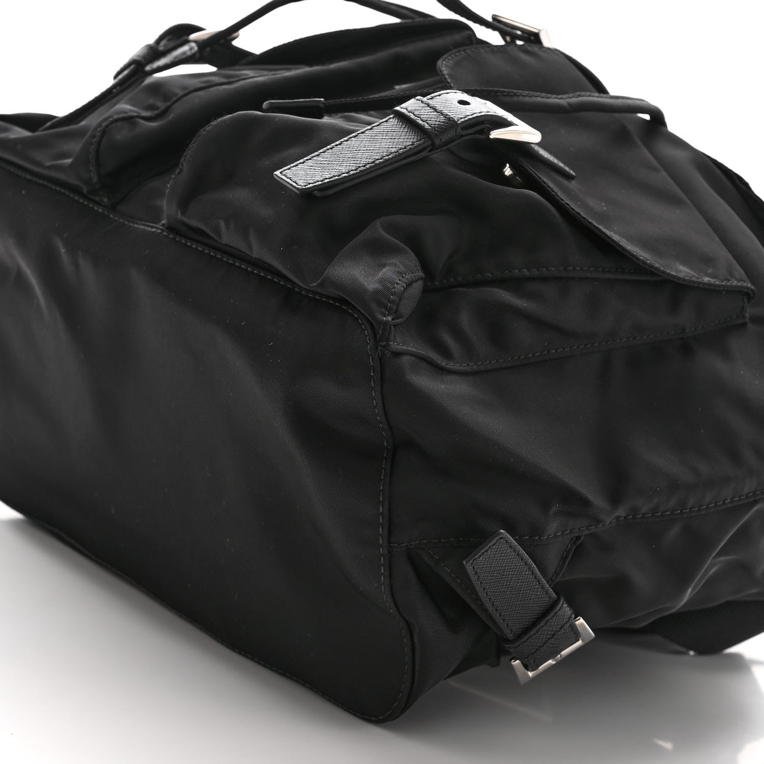 Prada Tessuto Nylon Saffiano Medium Backpack Black 9 of 9