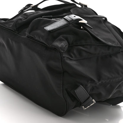 Prada Tessuto Nylon Saffiano Medium Backpack Black 9 of 9