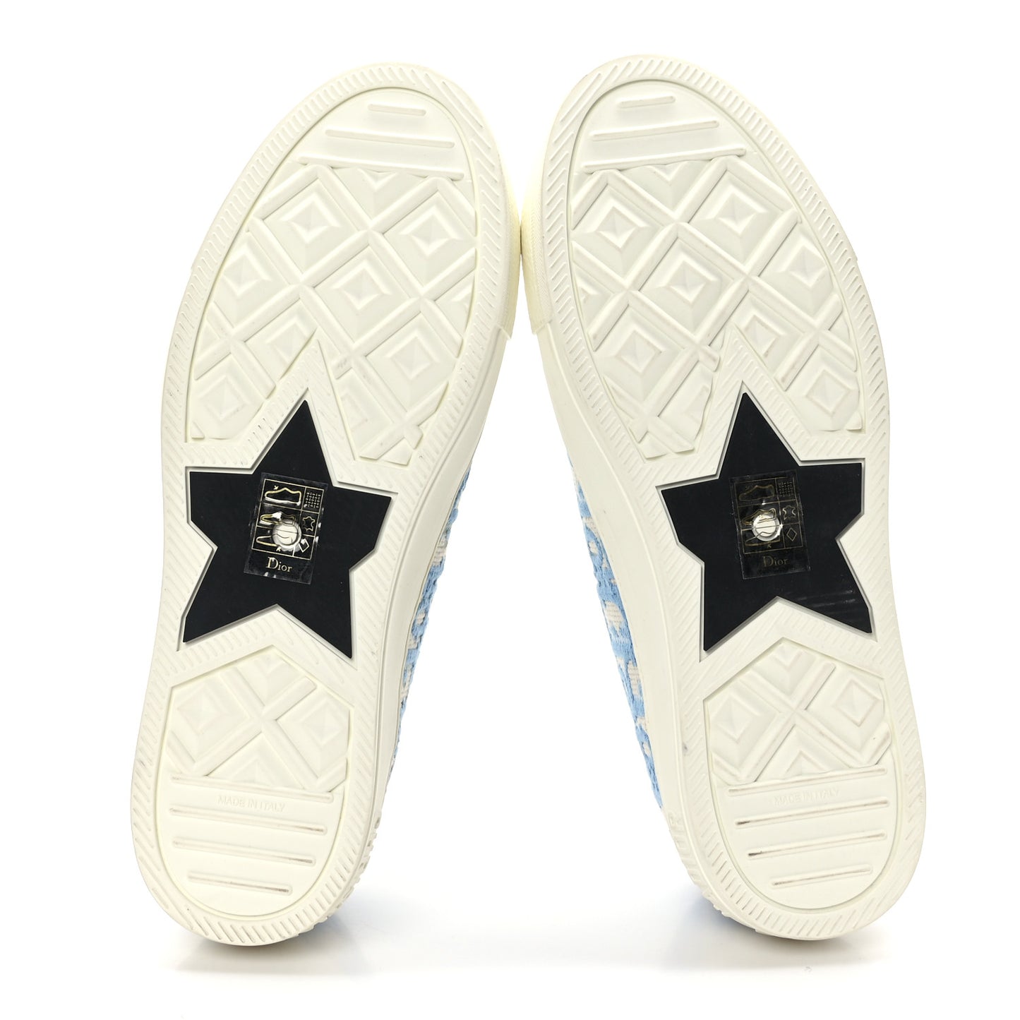 Canvas Oblique Walk'N'Dior Low Top Sneakers 39.5 Cornflower Blue