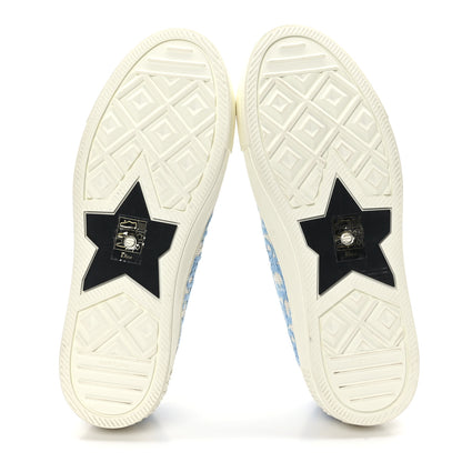 Christian Dior Canvas Oblique Walk'N'Dior Low Top Sneakers 39.5 Cornflower Blue 5 of 7