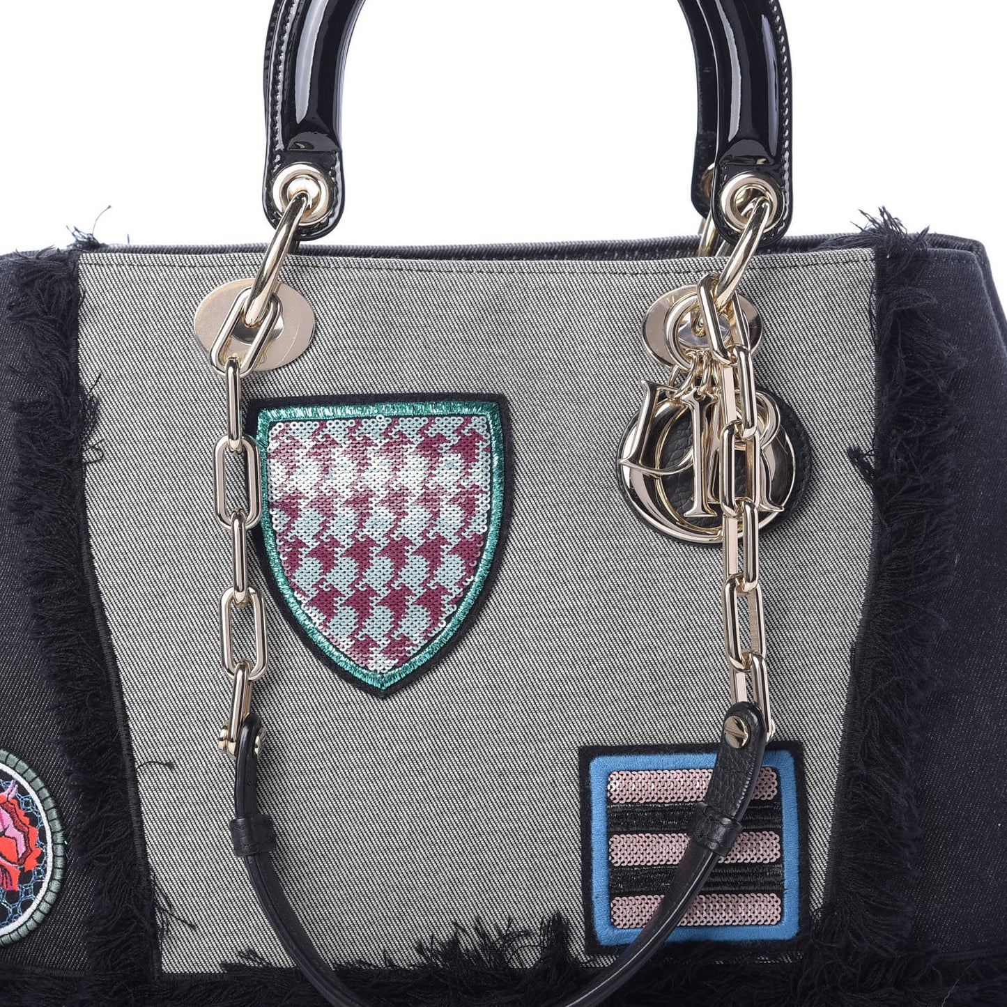 Denim Dior D Light Tote Multi
