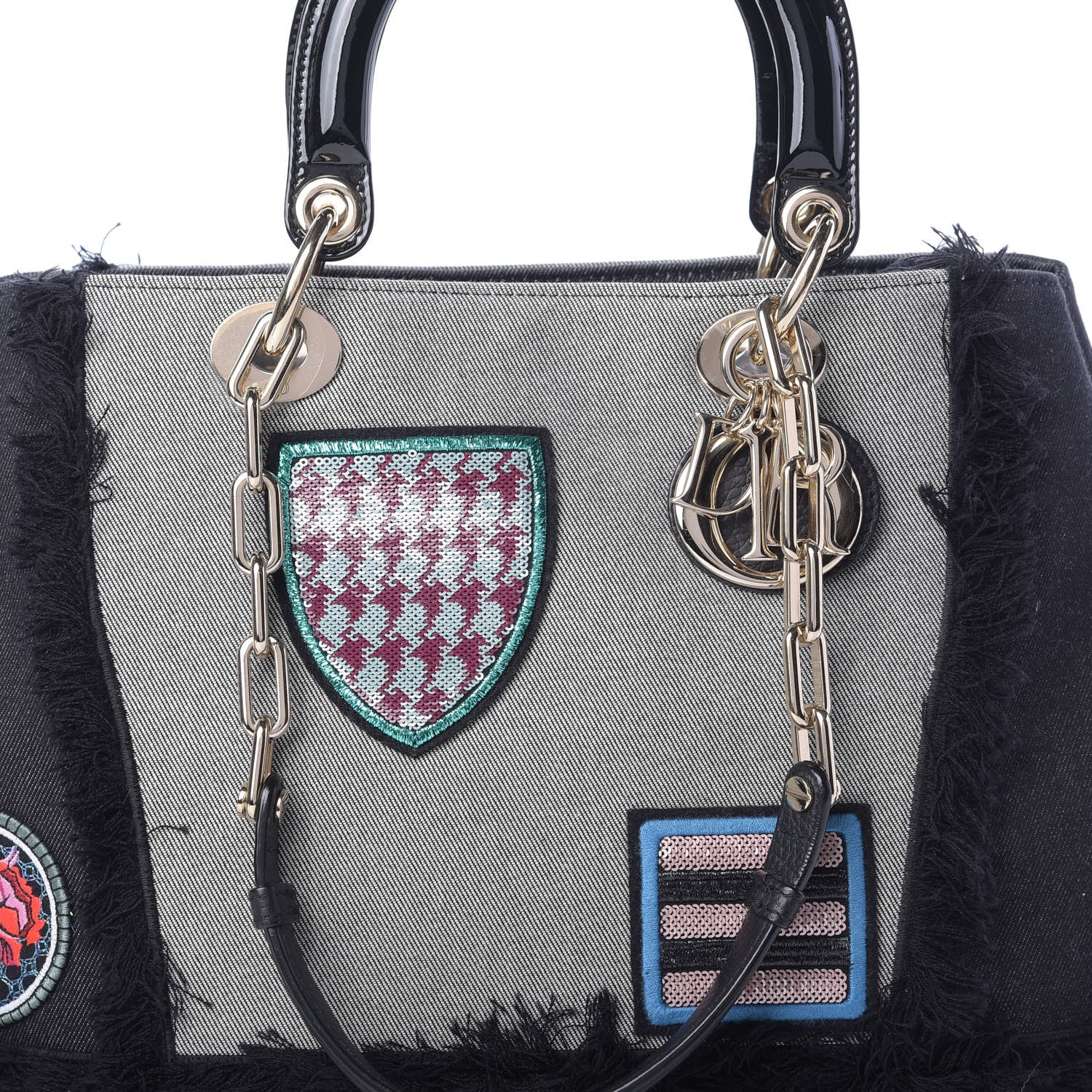 Christian Dior Denim Dior D Light Tote Multi 8 of 10