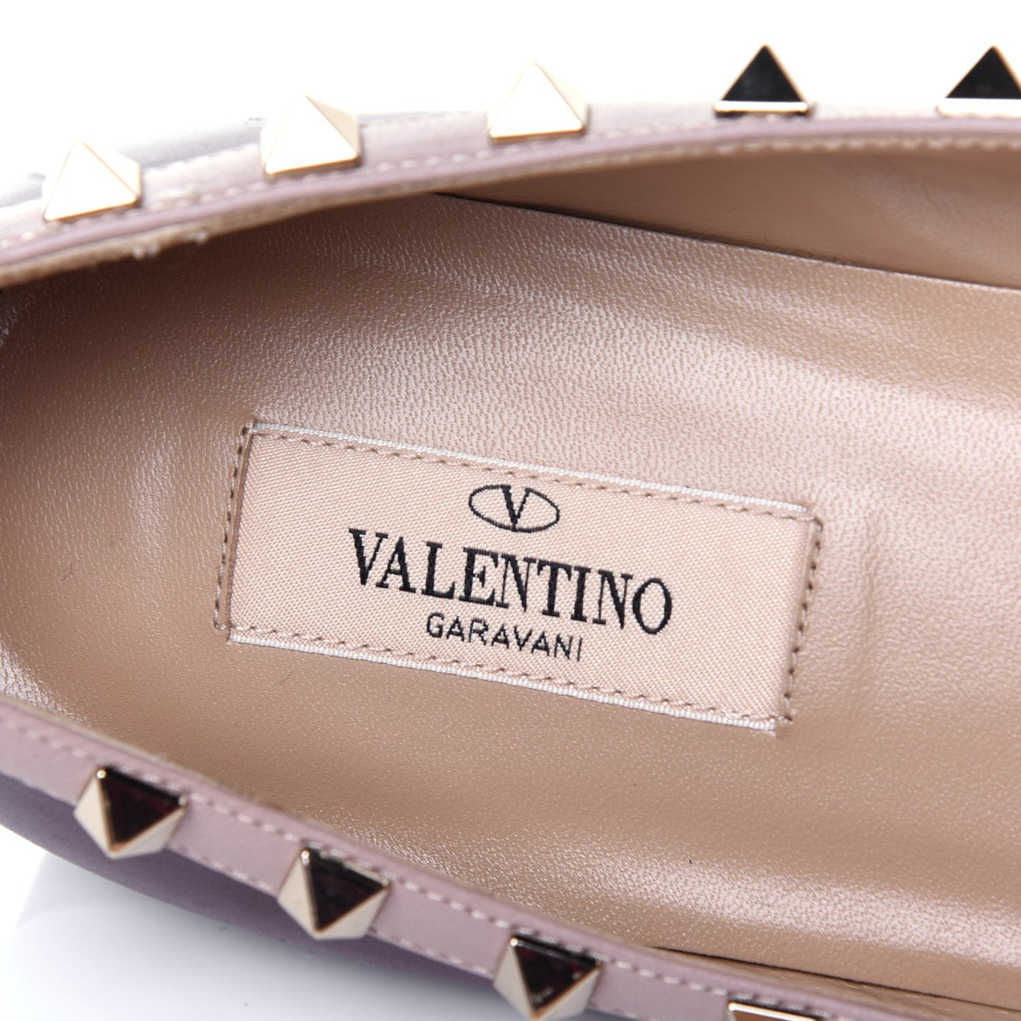 Nappa Rockstud Ballerina Flats 39 Rubin Poudre