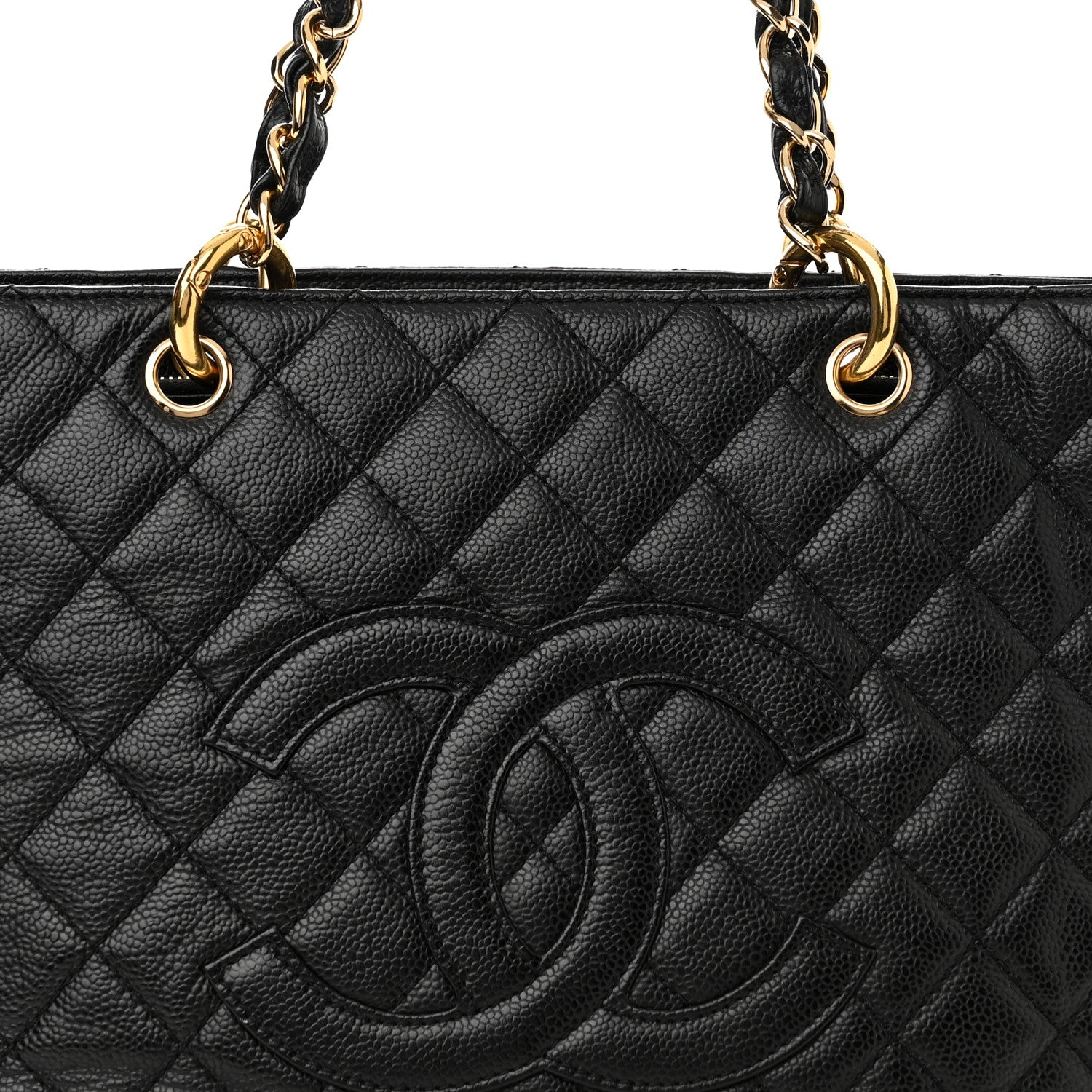 Chanel Caviar Quilted Grand Shopping Tote GST Black 7 of 9
