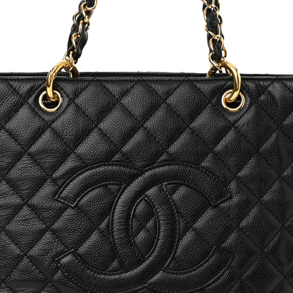 Chanel Caviar Quilted Grand Shopping Tote GST Black 7 of 9
