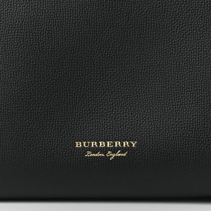 Burberry Grainy Calfskin House Check Medium Banner Tote Black 8 of 11
