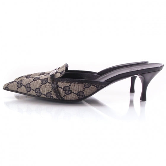 Gucci Monogram Horsebit Pumps 2 of 8