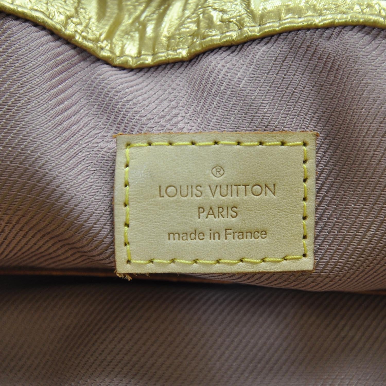 Louis Vuitton Jacquard Quilted Monogram Limelight Clutch GM Gold 7 of 8