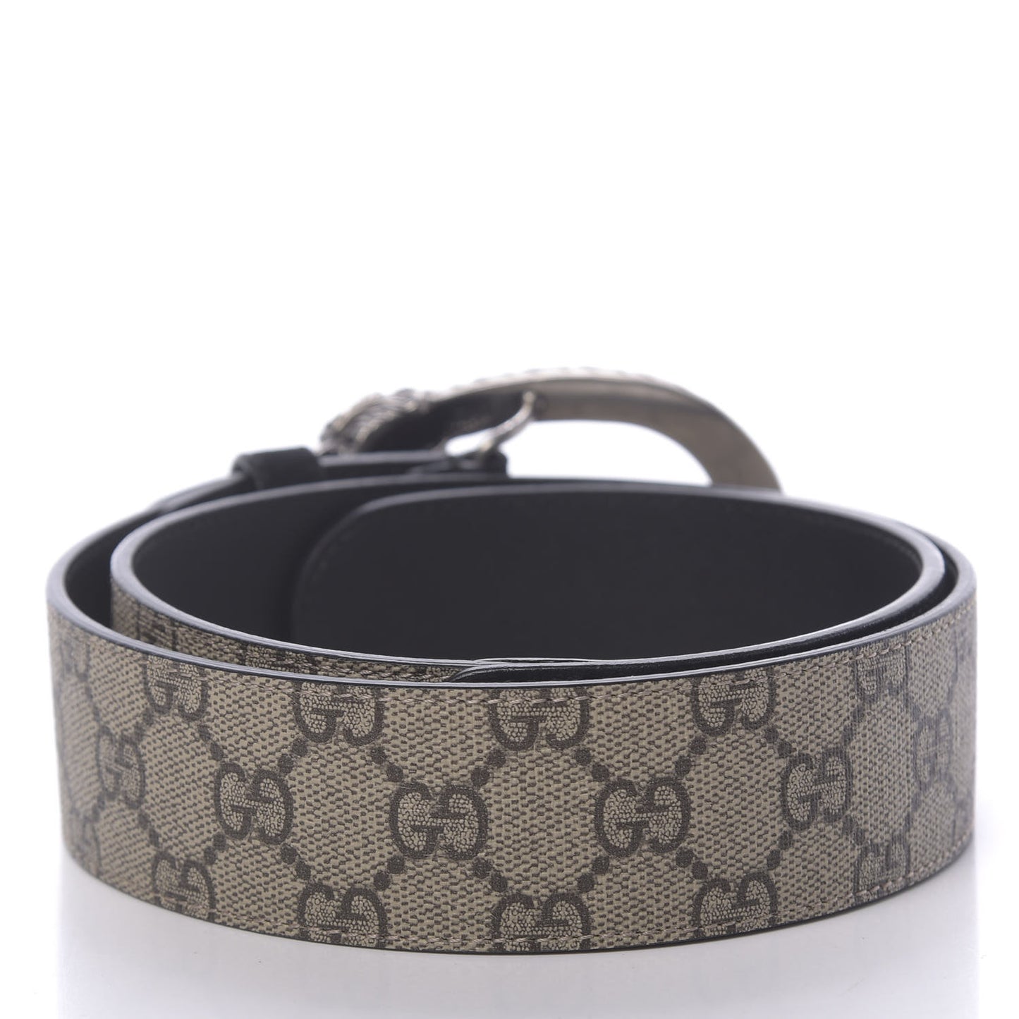 GG Supreme Monogram Suede Dionysus 40mm Belt 75 30 Beige Black