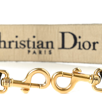 Christian Dior Canvas Embroidered Shoulder Strap Blue 4 of 4