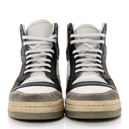 Saint Laurent Calfskin Perforated High Top Sneakers 41 Multicolor 2 of 15