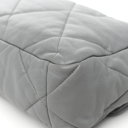 Chanel Lambskin Quilted Large Chanel 19 Flap Grey 14 of 15