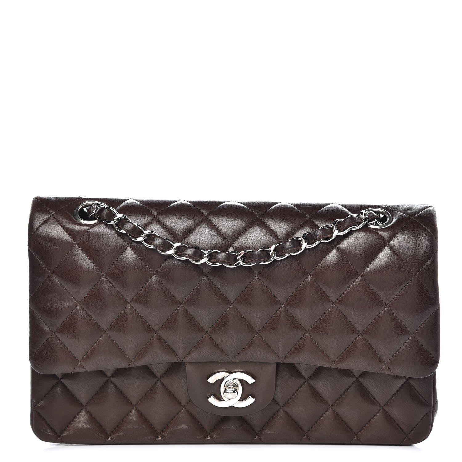 Chanel Lambskin Quilted Medium Double Flap Brown 1 of 11