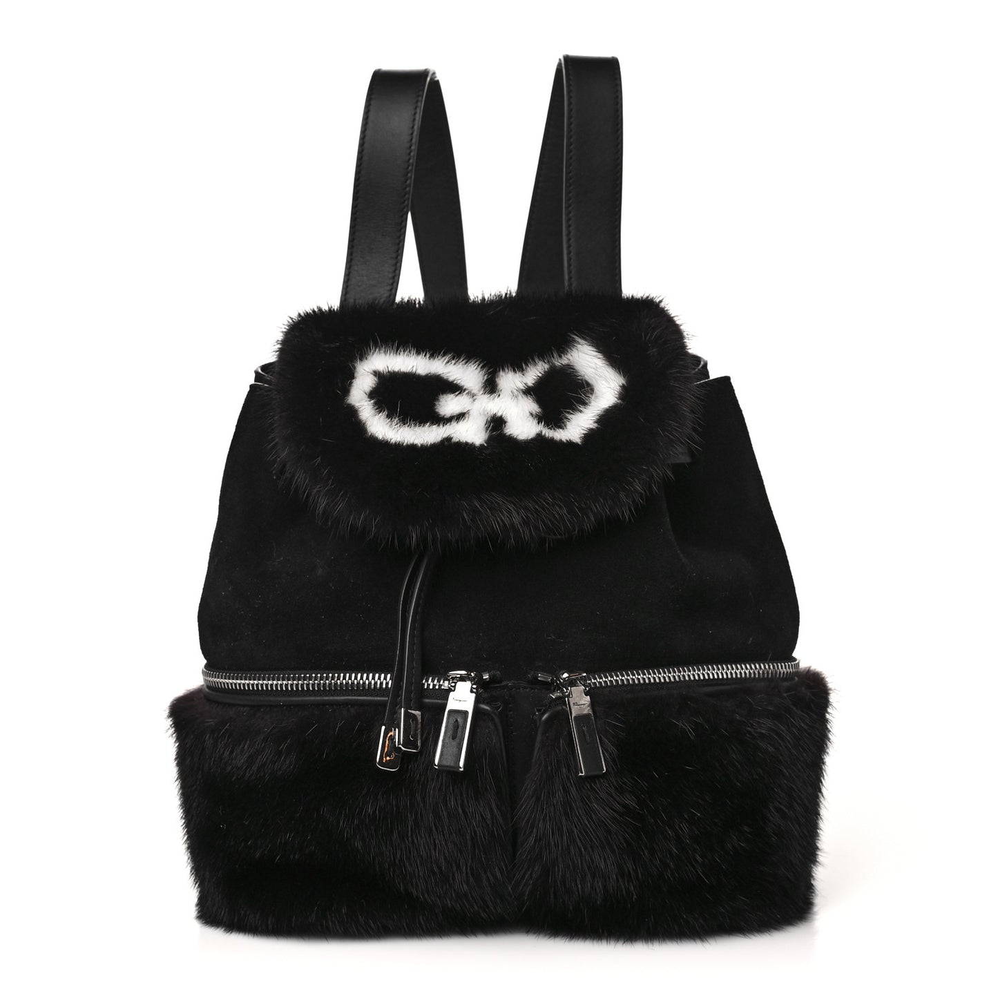Mink Clafskin Gancini Jam Backpack Black