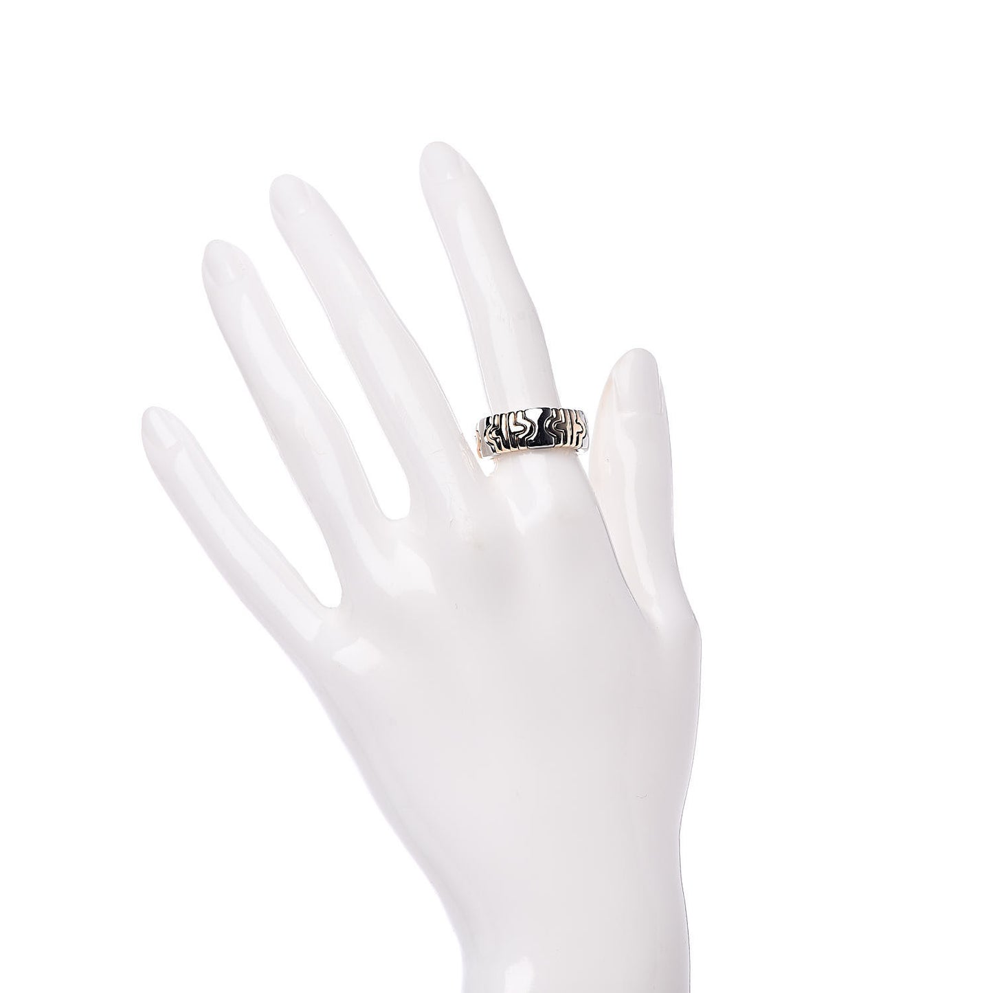 Stainless Steel 18K Yellow Gold Parentesi Ring 54 6.75