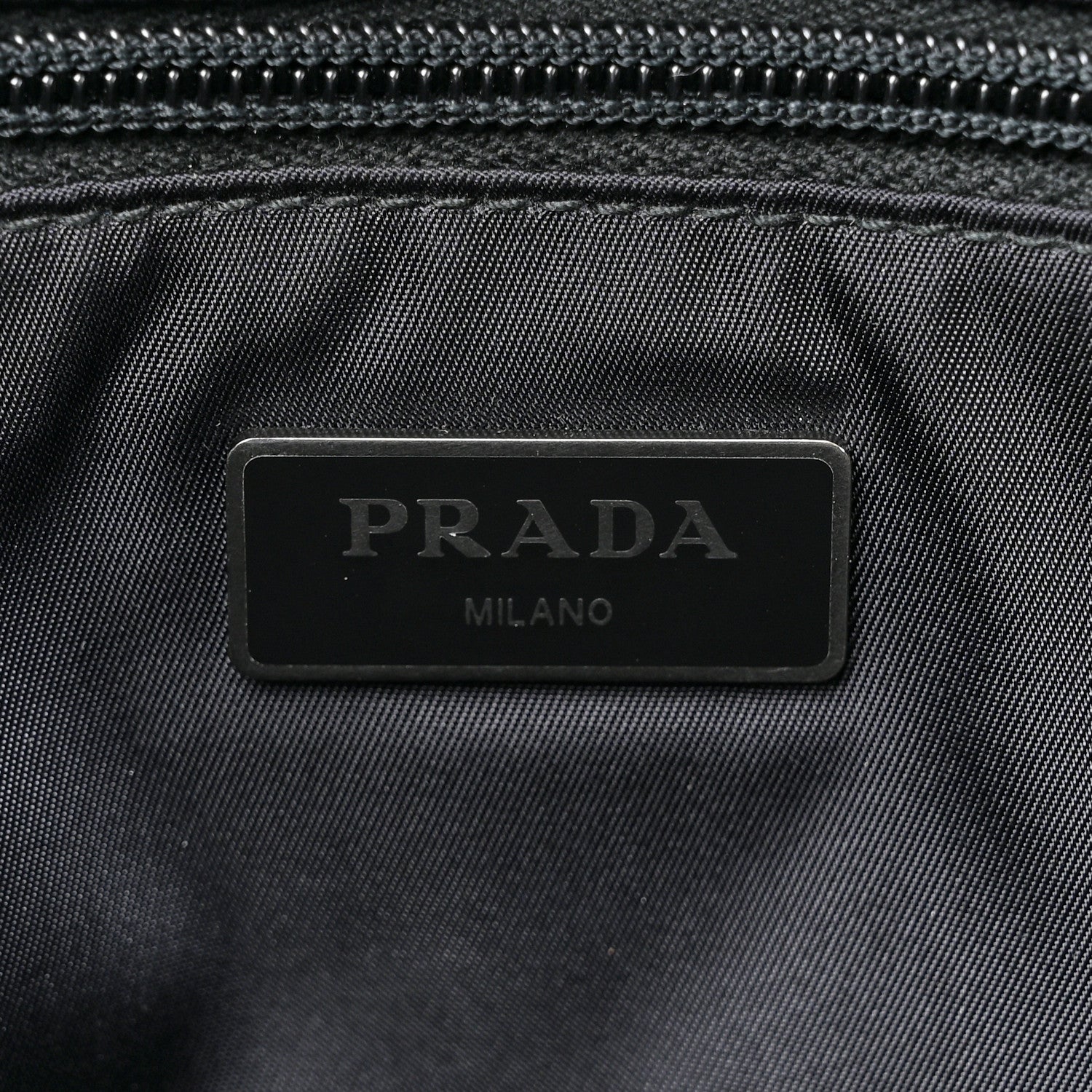 Prada Tessuto Nylon Saffiano Logo Messenger Bag Black 6 of 9