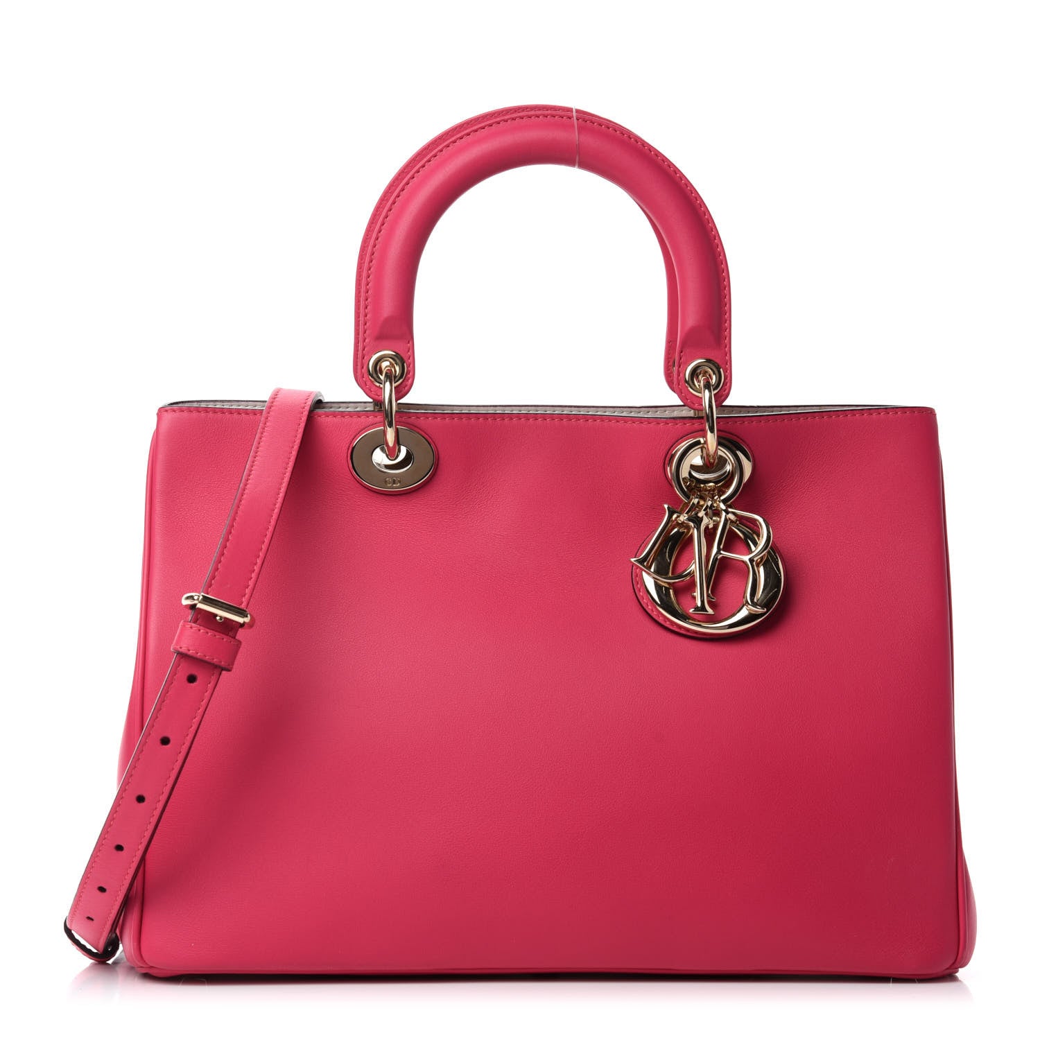 Christian Dior Smooth Calfskin Medium Diorissimo Tote Fuchsia 1 of 11