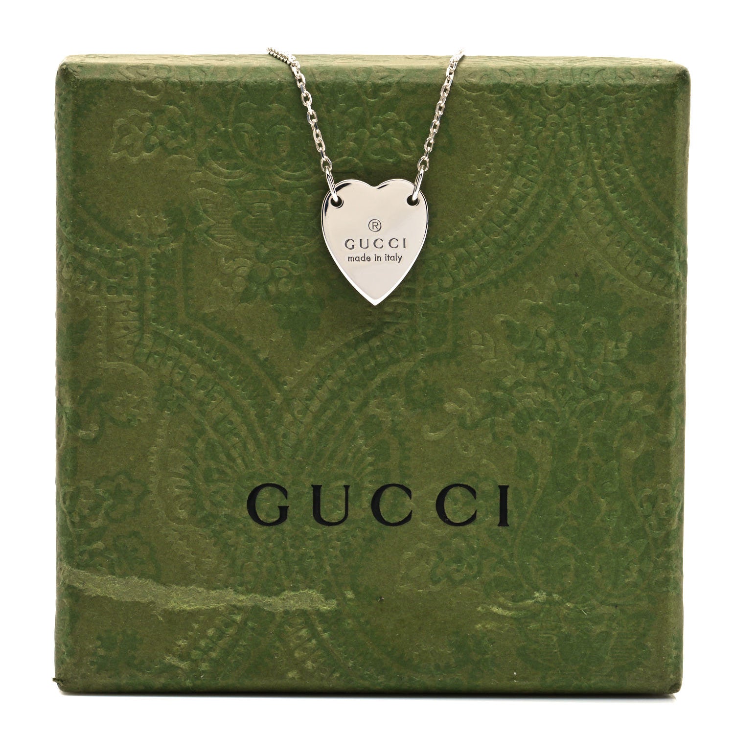 Gucci Sterling Silver Trademark Heart Bracelet 5 of 5