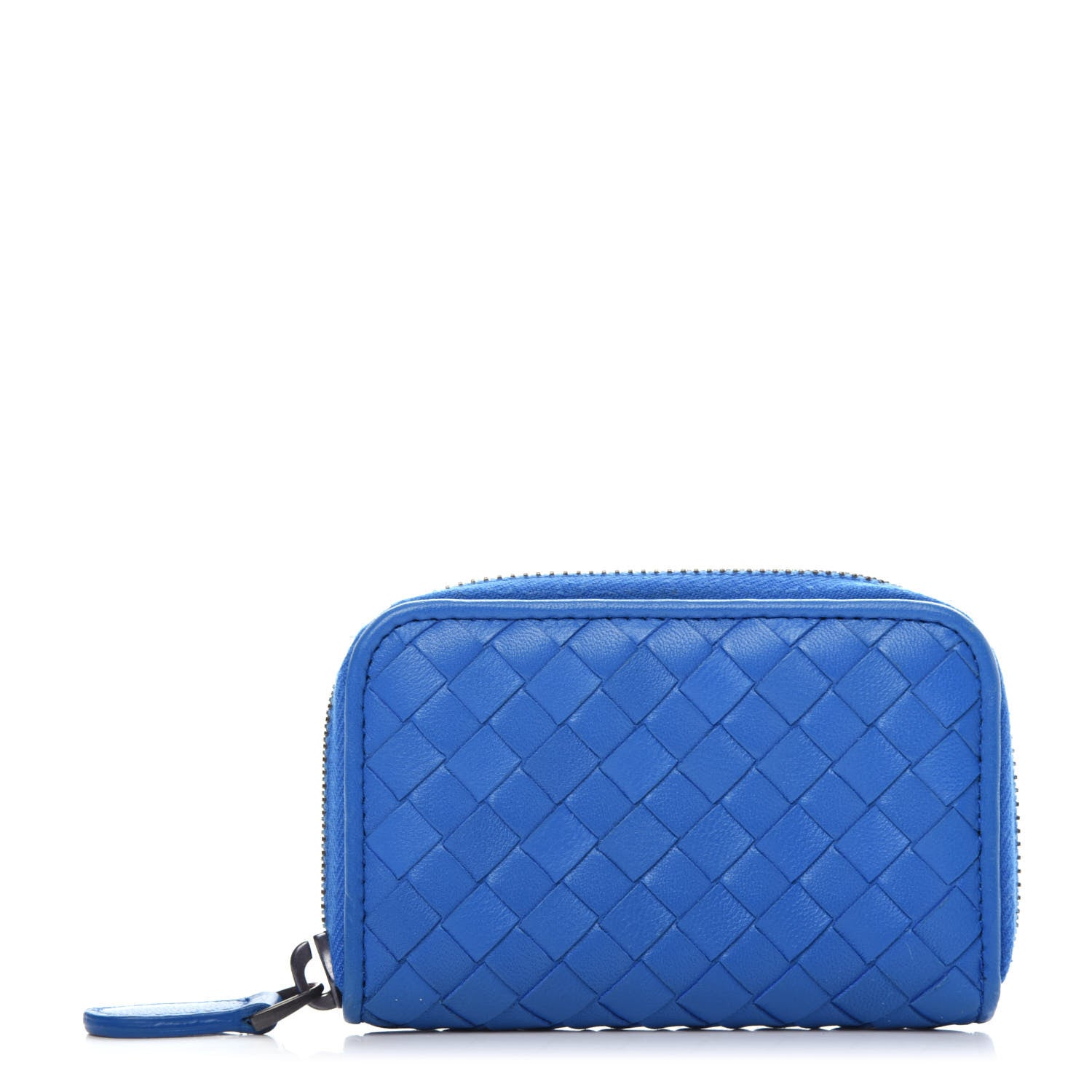 Bottega Veneta Nappa Intrecciato Zip Around Coin Purse Bleuette 2 of 10