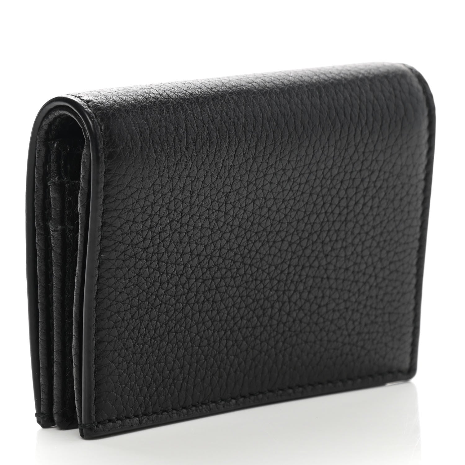 Gucci Pebbled Calfskin Animalier Card Case Black 3 of 9